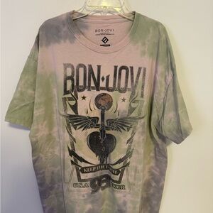 Tie-Dye Short Sleeve Tee - Green and Purple